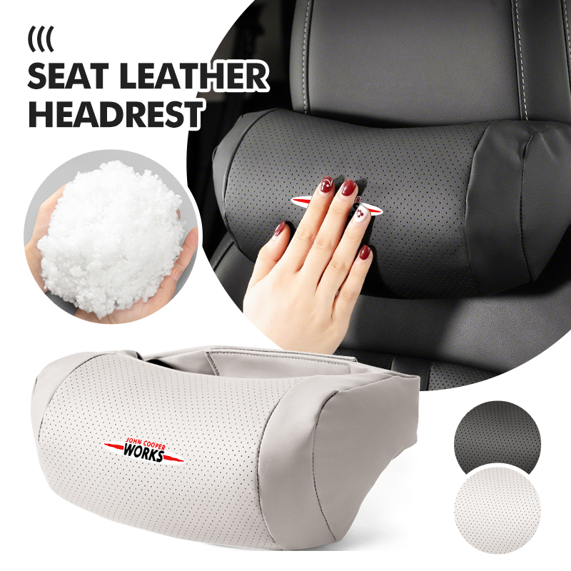 Leather Work For Car - Кожаная подушка-подголовник для автомобильного сиденья, поясничная