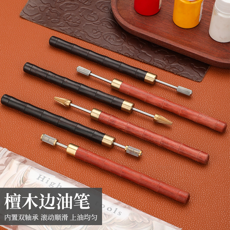 Leather Dye Finish - Ручка для рисования краями черного дерева