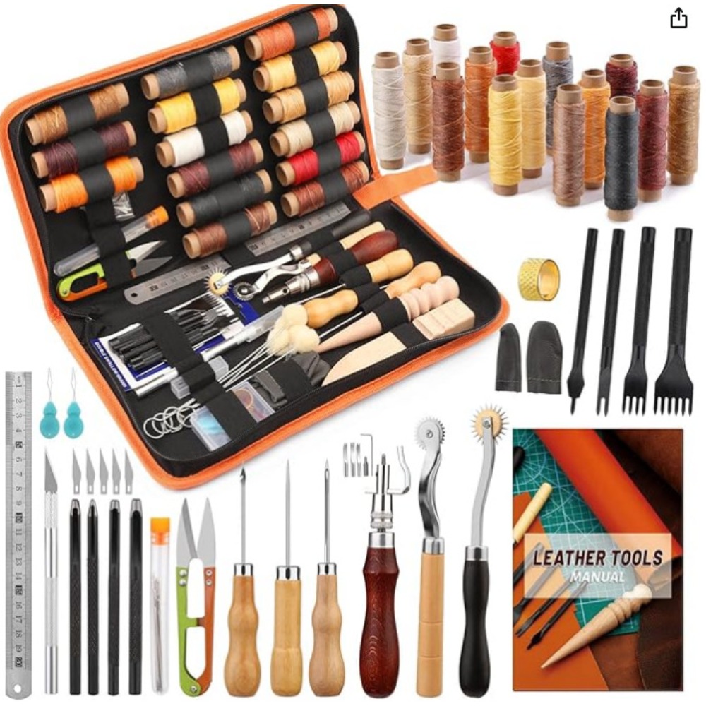 Beginner Leatherwork Kit - Инструменты для работы из кожи. Практичный