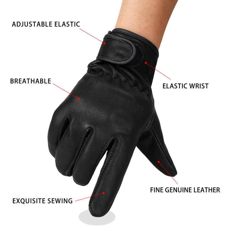 Leather Work For Car - QIANGLEAF черные тонкие защитные перчатки из