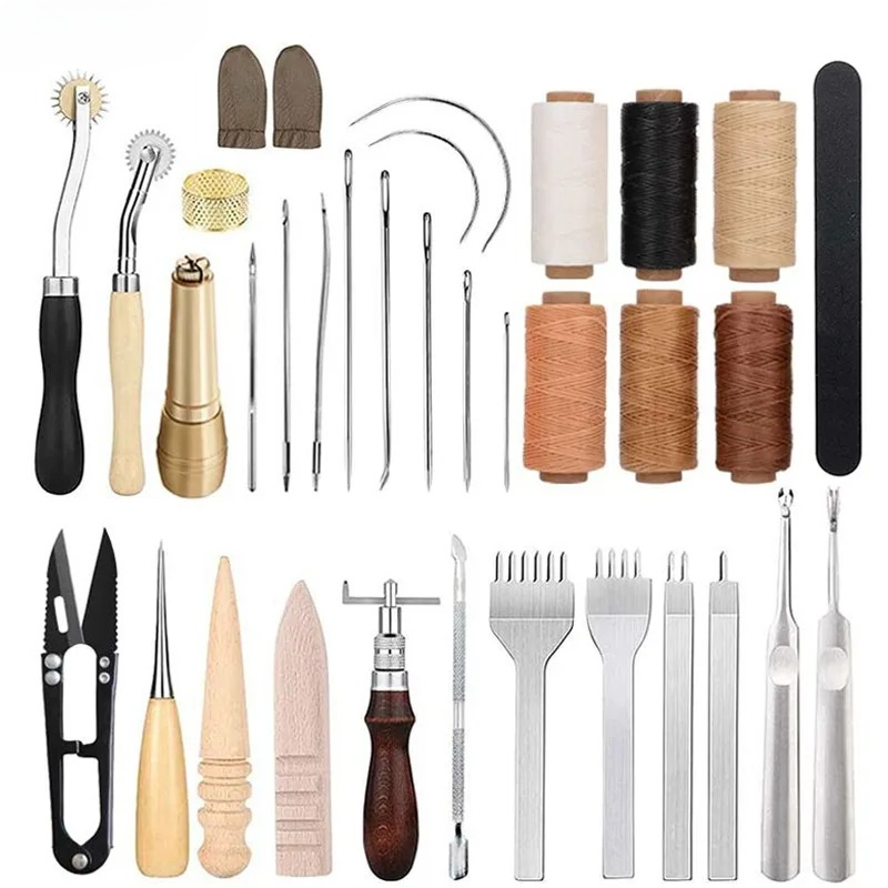 Набор из 25 инструментов для р – обзор и цена Beginner Leatherwork Kit