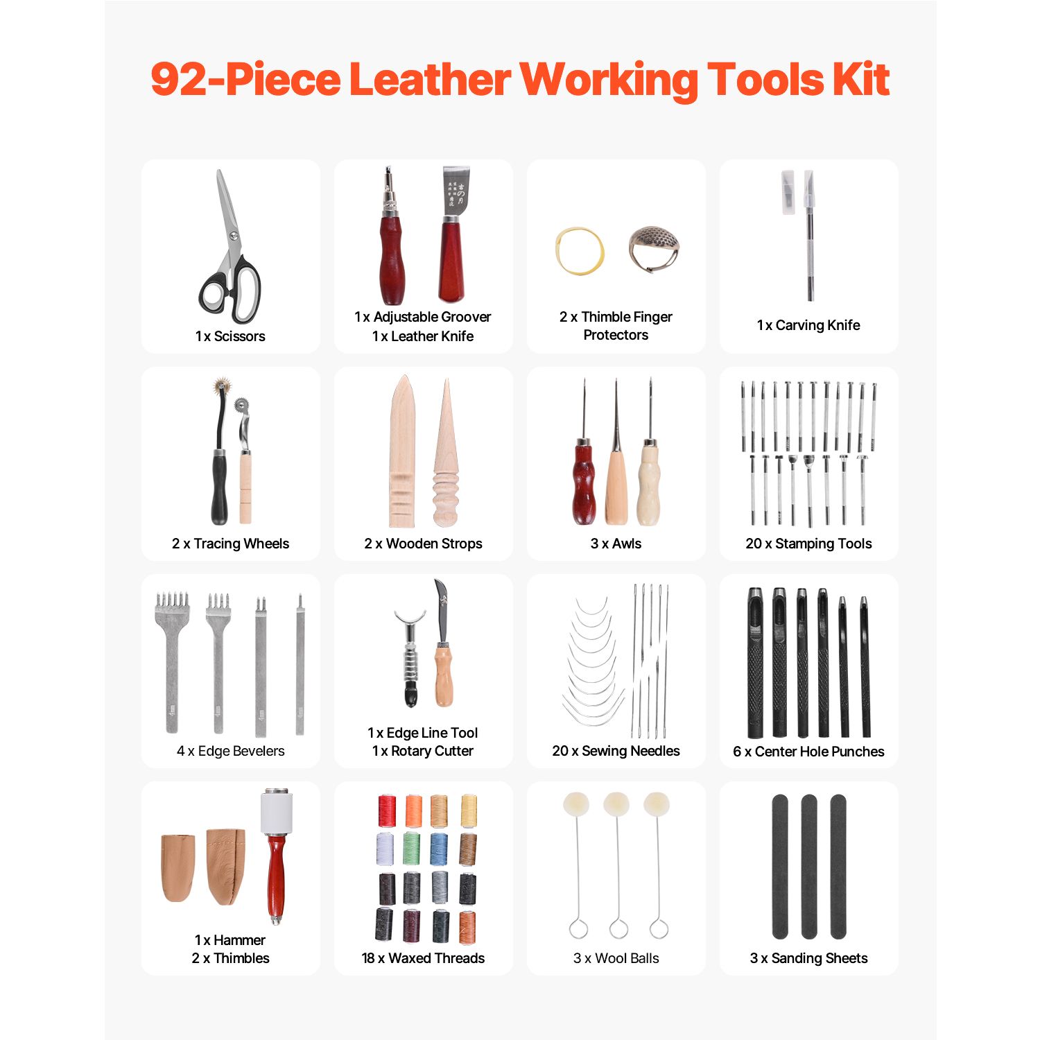Набор инструментов для работы  – обзор и цена Beginner Leatherwork Kit